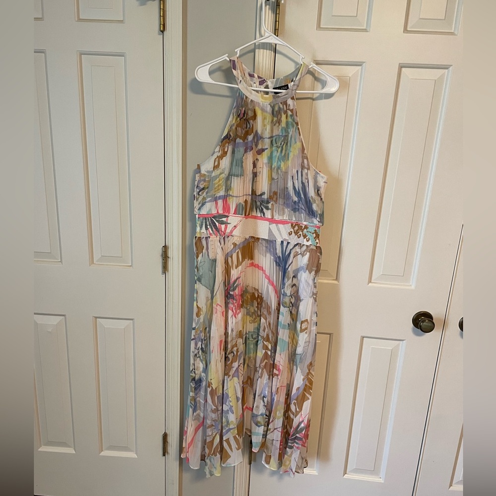 City Chic pleated floral dress.